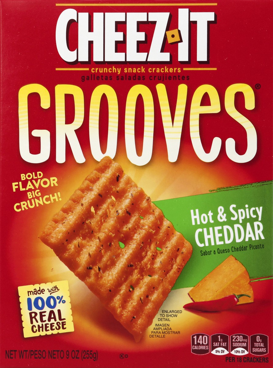 slide 5 of 6, Cheez-It Hot and Spicy Cheddar Cheese Crackers, 9 oz