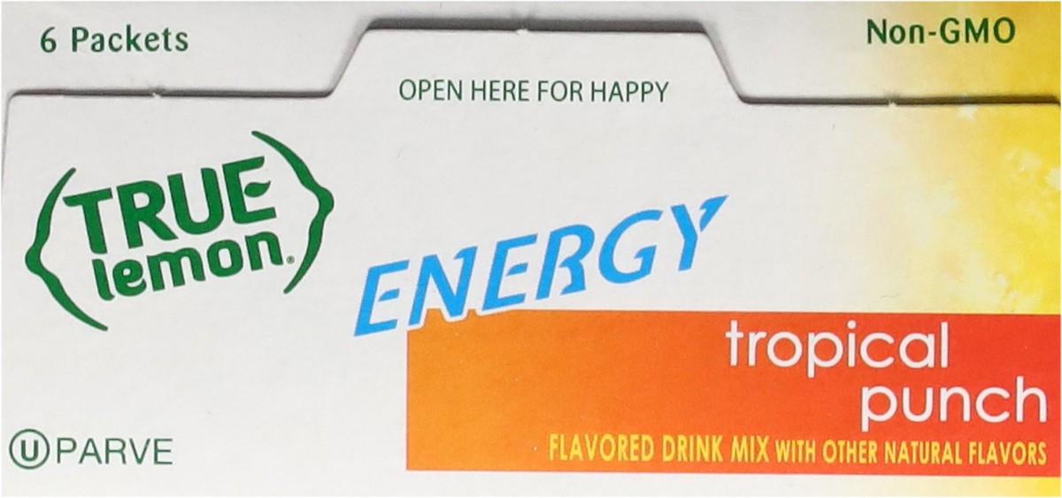slide 7 of 14, True Lemon Energy Drink Mix - Tropical Fruit Punch - 6 ct, 6 ct
