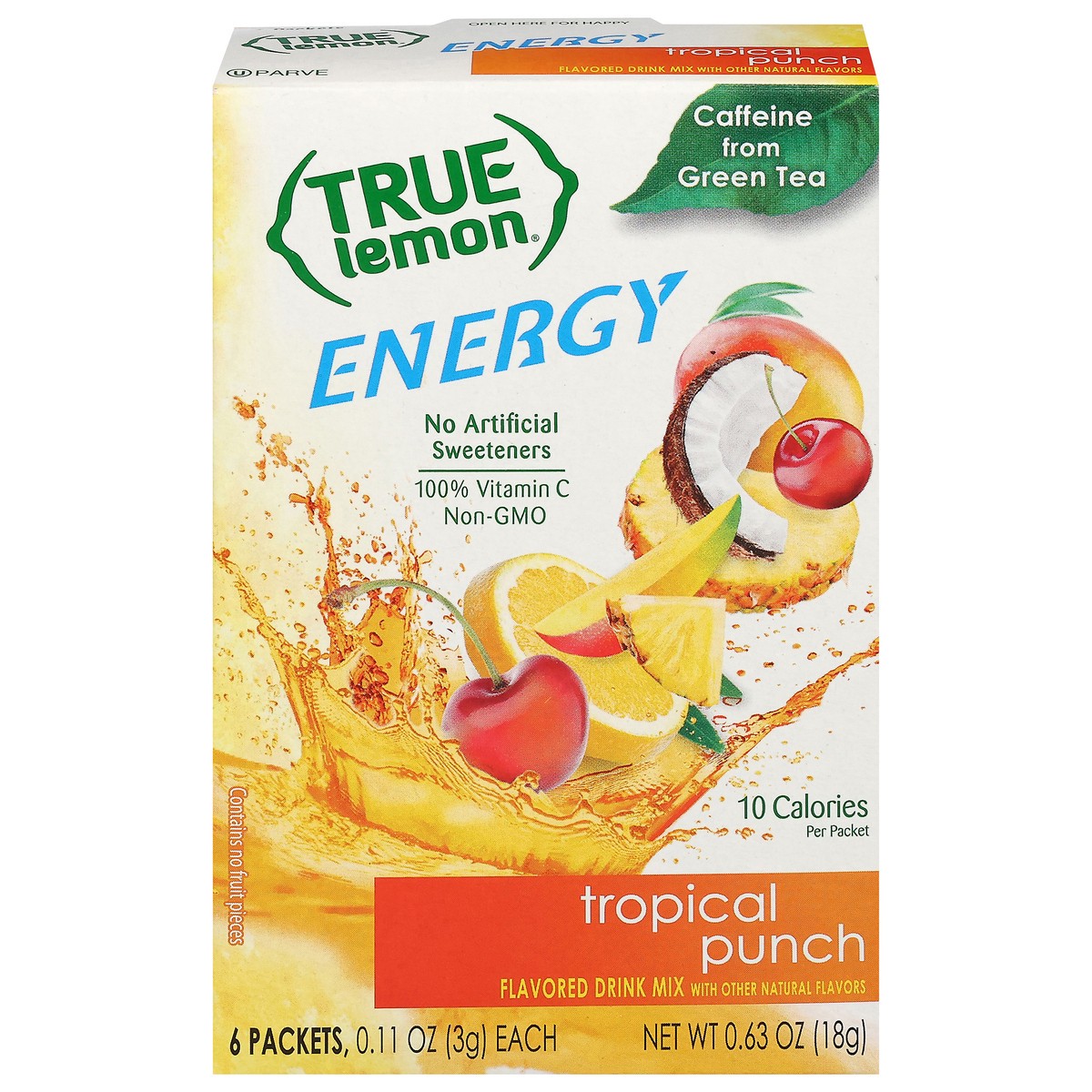 slide 13 of 14, True Lemon Energy Drink Mix - Tropical Fruit Punch - 6 ct, 6 ct