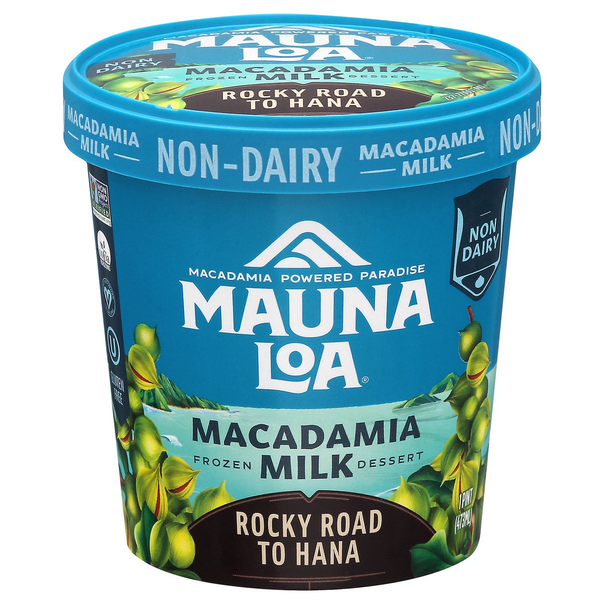 Mauna Loa Macadamia Milk Non Dairy Rocky Road To Hana Frozen Dessert 1 Pt 1 Pint Shipt 6539