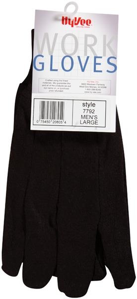 slide 1 of 1, HyVee Men's Large Style 7792 Work Gloves, 1 ct