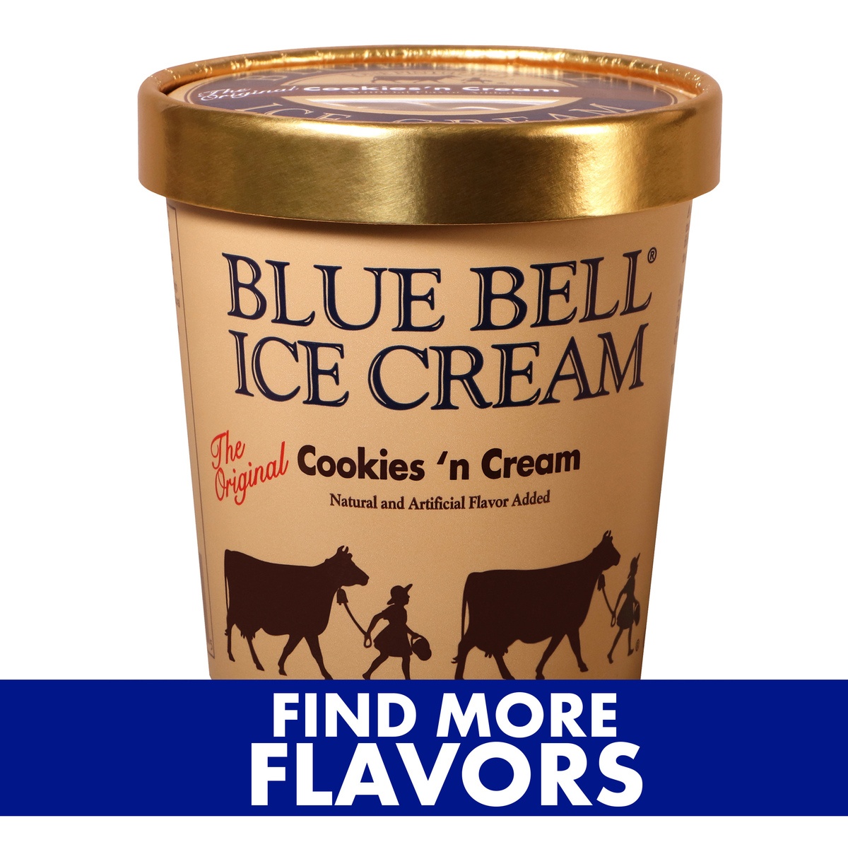 slide 11 of 11, Blue Bell Gold Rim Ice Cream, Assorted Flavors, 16 oz