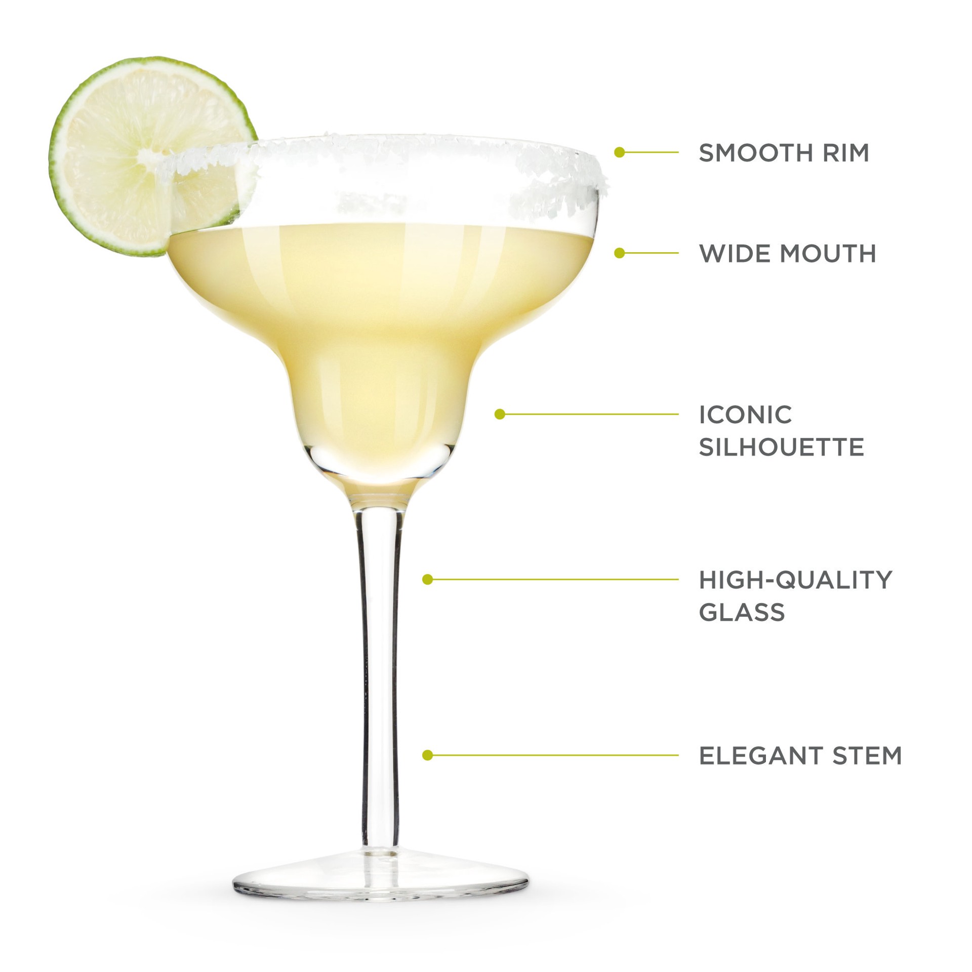 slide 4 of 5, True Margarita Glass 4 ea, 1 ct