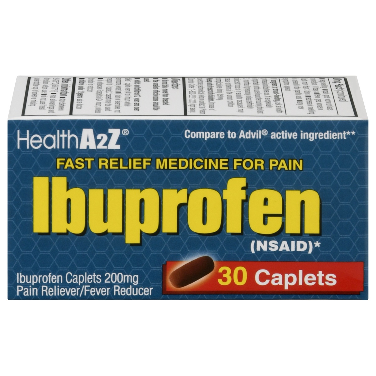 slide 1 of 1, Health A2Z Health A2Z Ibuprofen Caplet, 30 ct