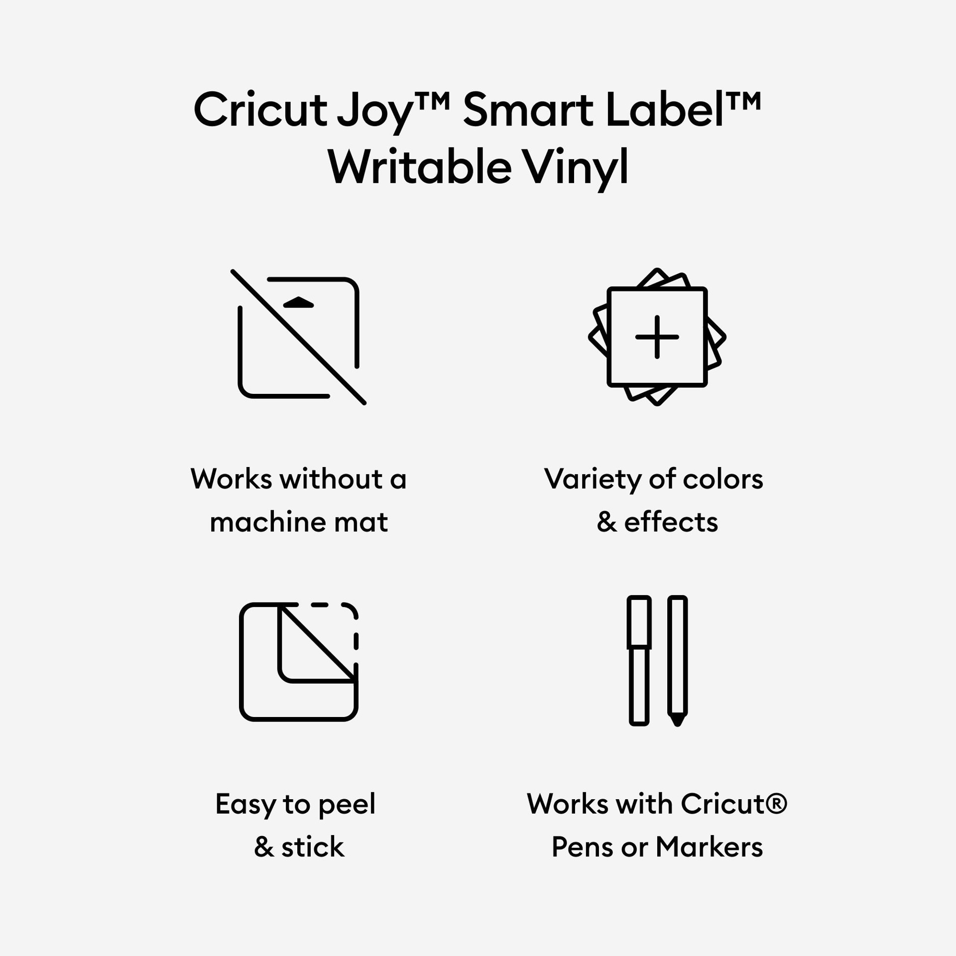 slide 5 of 7, Cricut Joy Smart Label 5.5" Permanent Writable Vinyl, 5.5 in x 13 in