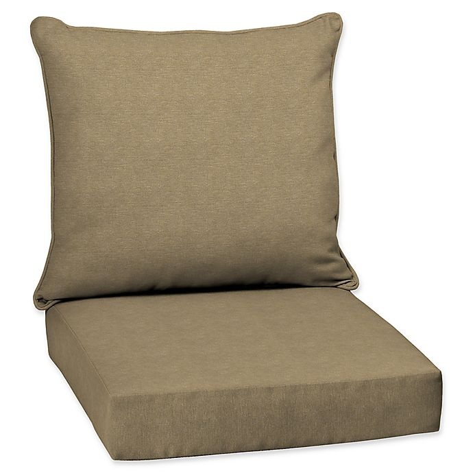 slide 1 of 1, Arden Selections Solid Outdoor Deep Seat Cushions - Hamilton Beige, 1 ct