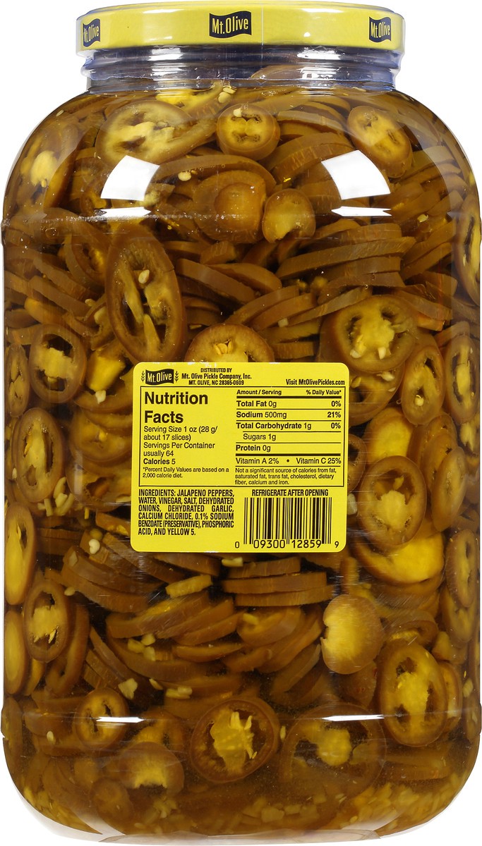 slide 2 of 8, Mt. Olive Jalapeno Slices 128 fl. oz. Jar, 128 fl oz