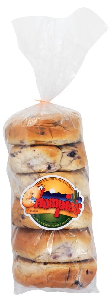 slide 1 of 1, Chompie's Blueberry Bagels, 6 ct; 24 oz