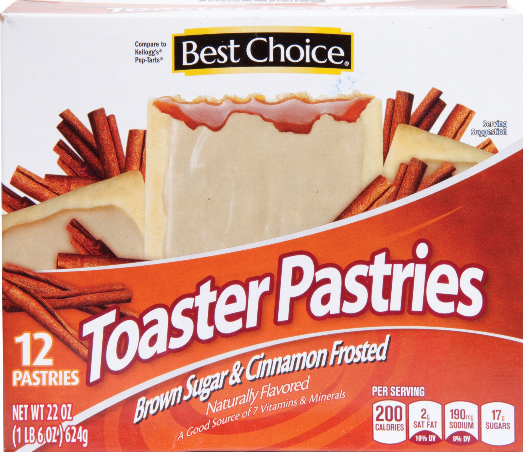 slide 1 of 1, Best Choice Brown Sugar Cinnamon Toaster Pastries - 12 ct, 12 ct