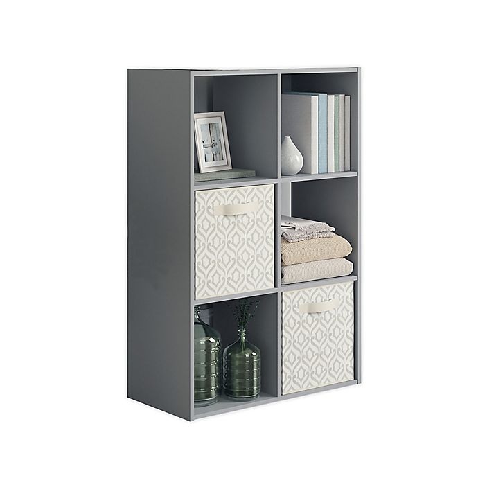 slide 1 of 4, Simply Essential. 6-Cube Organizer - Grey, 1 ct