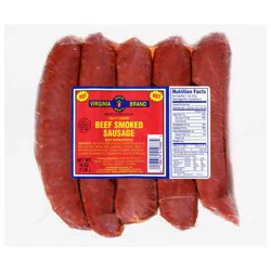 Virginia Brand Hot Beef Smoked Sausage 16 oz