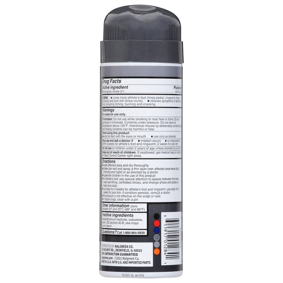 slide 4 of 4, Walgreens Athlete's Foot Powder Spray, Miconazole Nitrate, 4.6 oz
