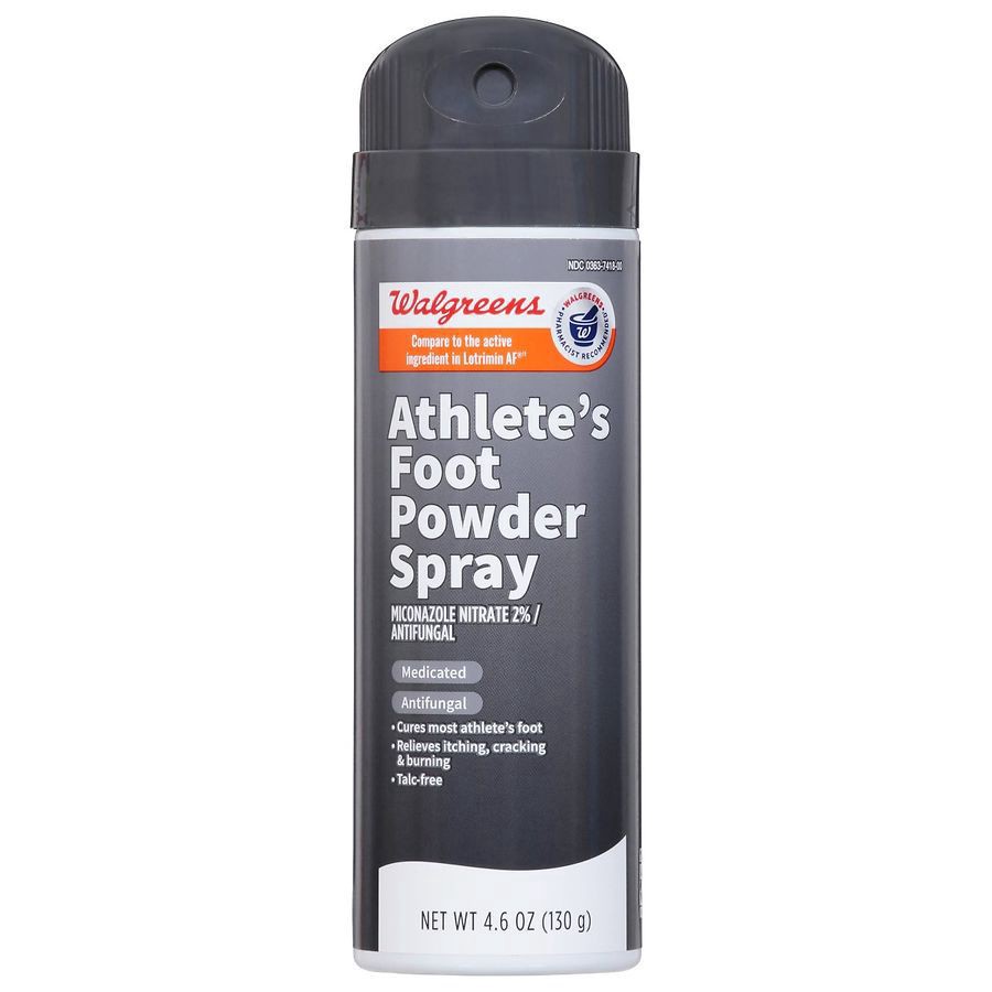 slide 1 of 4, Walgreens Athlete's Foot Powder Spray, Miconazole Nitrate, 4.6 oz