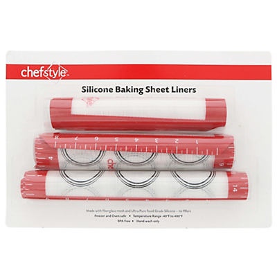 slide 1 of 1, chefstyle Silicone Baking Sheet Liners, 1 ct