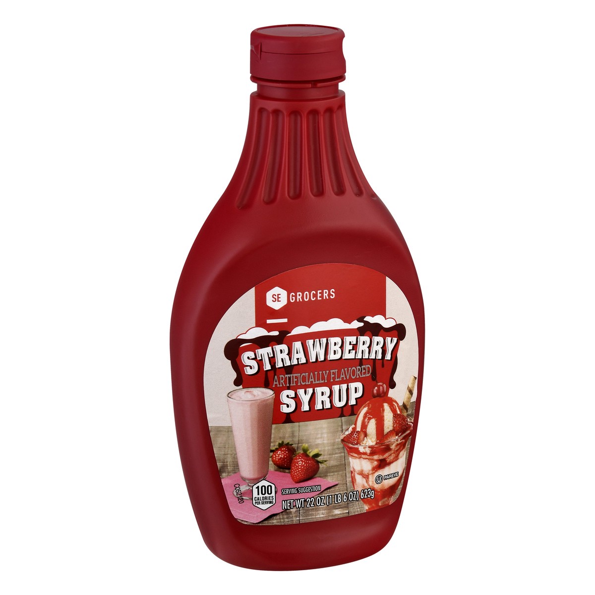 slide 6 of 13, Se Grocers Strawberry Syrup, 22 oz
