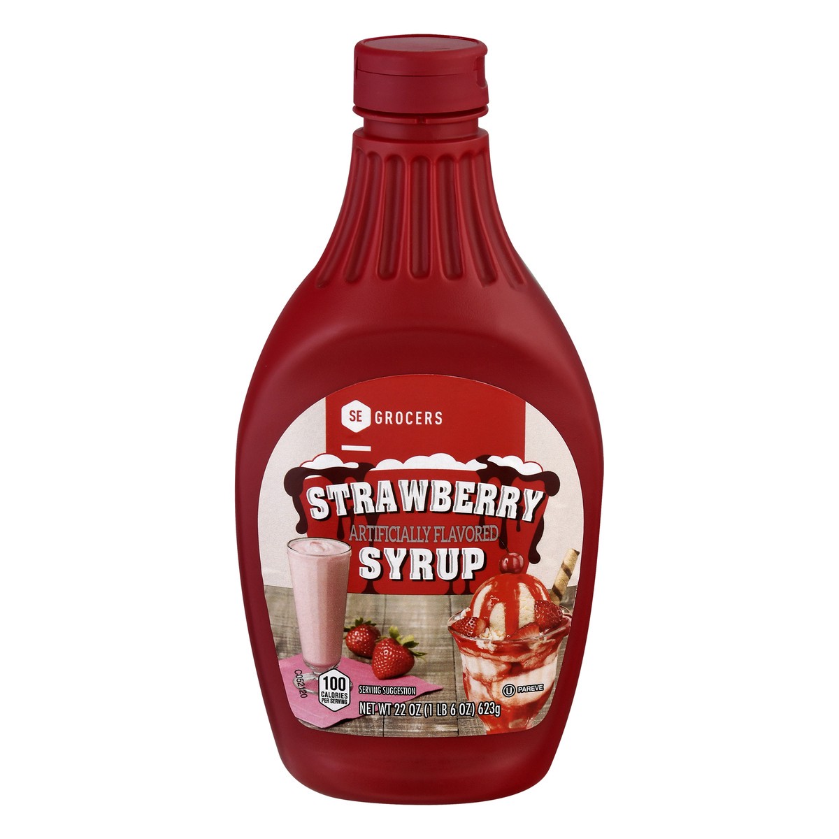 slide 12 of 13, Se Grocers Strawberry Syrup, 22 oz