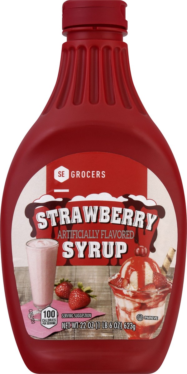 slide 8 of 13, Se Grocers Strawberry Syrup, 22 oz