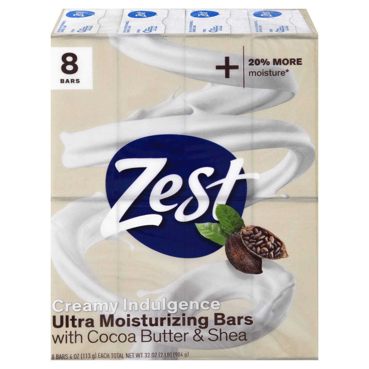 slide 1 of 13, Zest 8 Pack with Cocoa Butter & Shea Ultra Moisturizing Bars 8 ea, 8 ct
