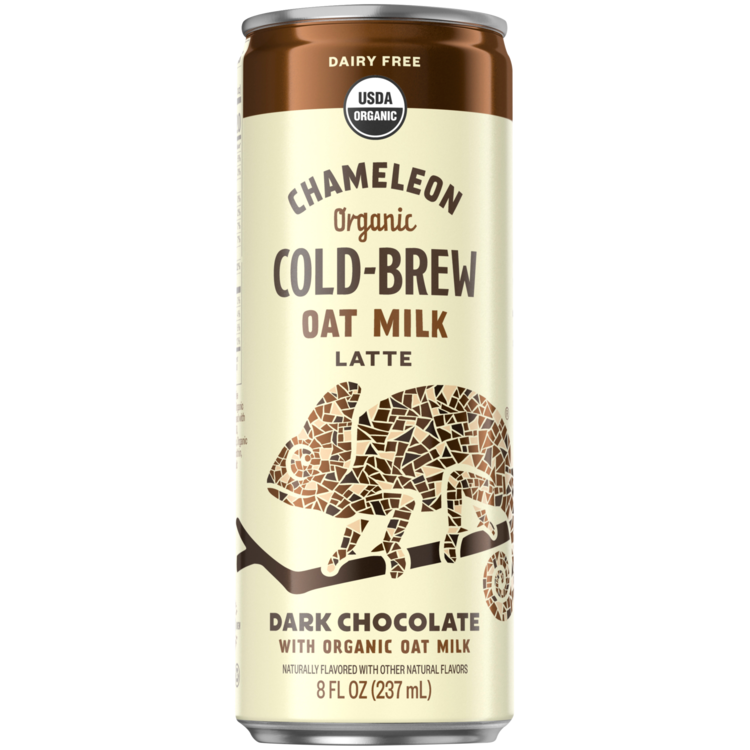 slide 1 of 6, Chameleon Cold-Brew Organic Dark Chocolate Flavored Oat Milk Latte Cold Brew Coffee, 8 oz