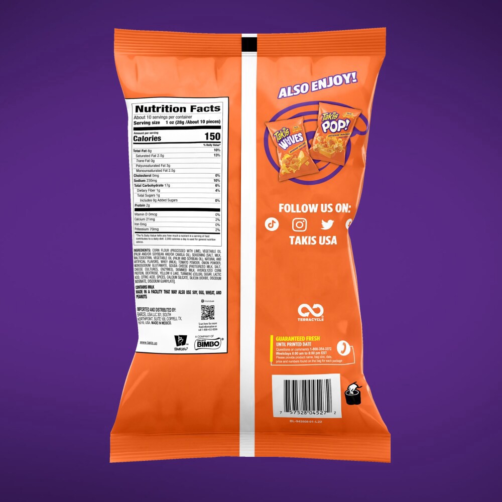 slide 5 of 6, Takis Rolls Nacho Xtreme Tortilla Chips, 9.9 oz