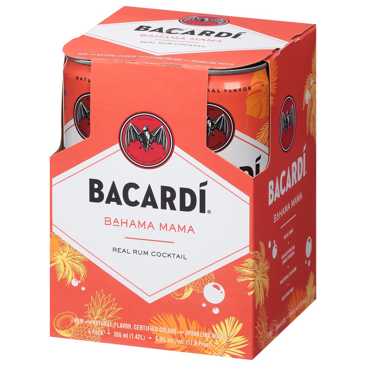 slide 5 of 9, Bacardí Bacardi Bahama Mama 4Pk, 355 ml