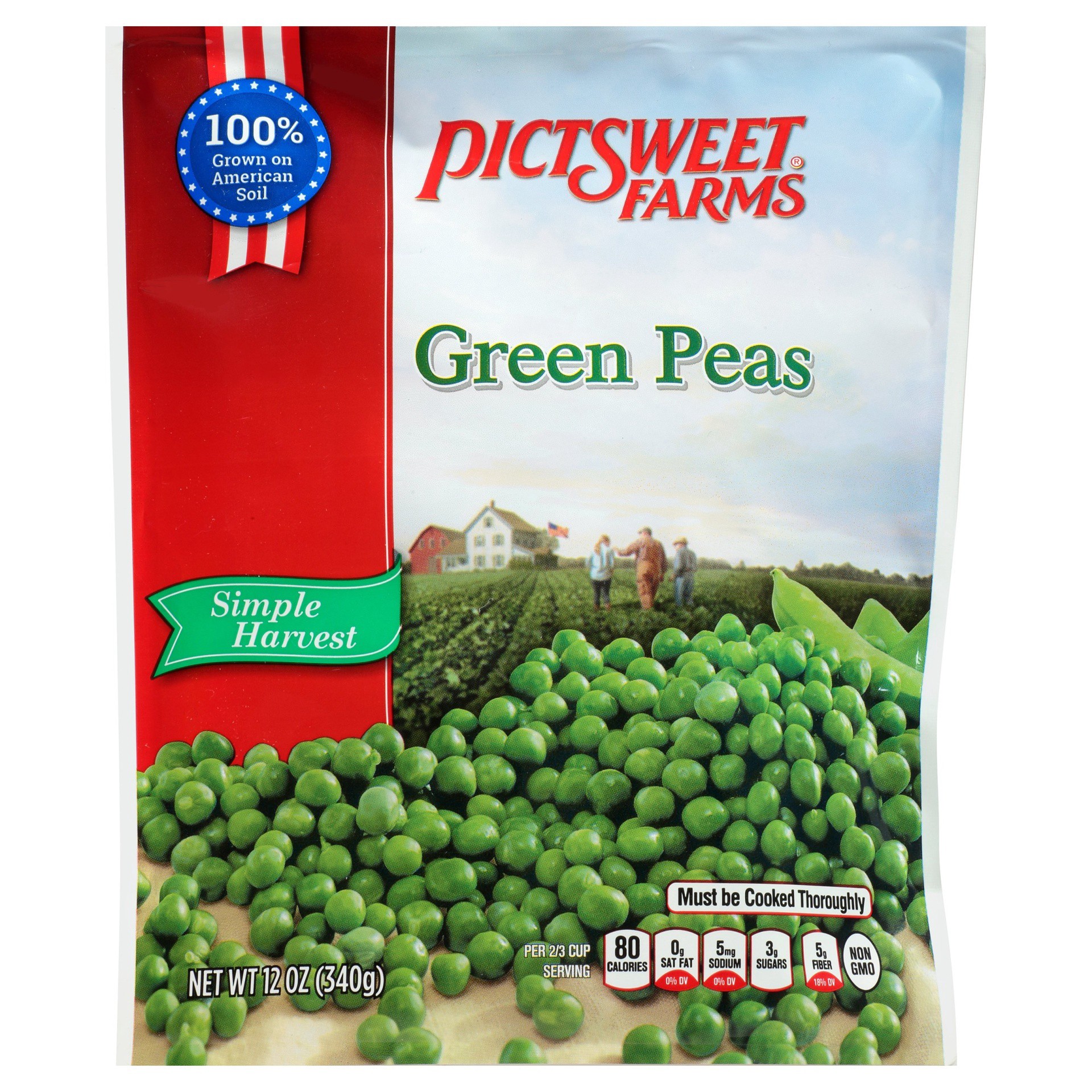 slide 1 of 3, PictSweet Green Peas, 12 oz