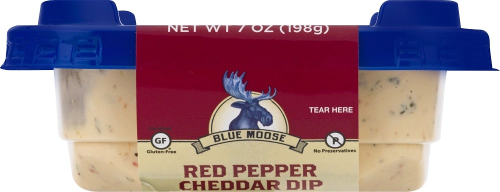slide 1 of 1, Blue Moose of Boulder Blue Moose Dip Red Pepper Cheddar, 7 oz