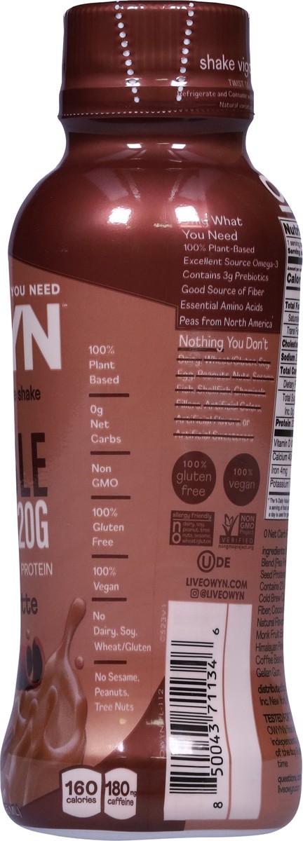 slide 10 of 13, OWYN Non-Dairy Double Shot Mocha Latte Coffee Shake 12 fl oz, 12 fl oz
