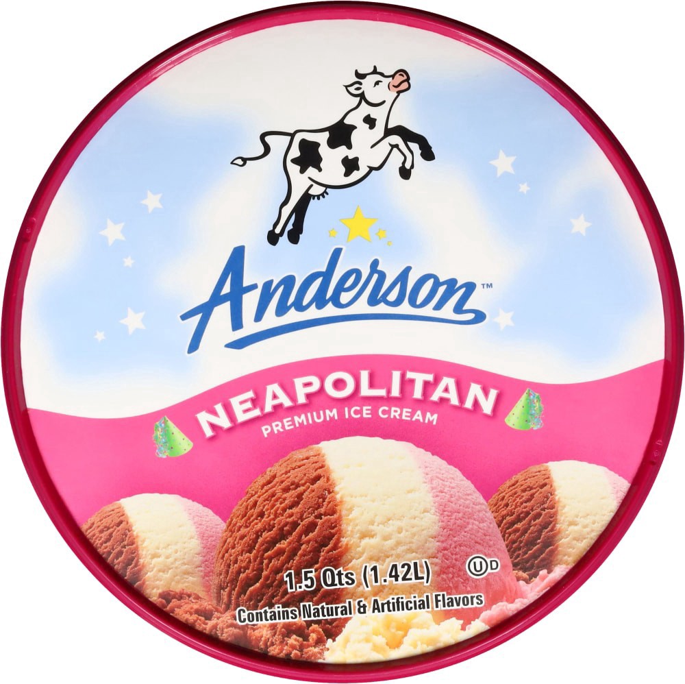 slide 4 of 5, Anderson Dairy Prem Neapolitan, 48 oz