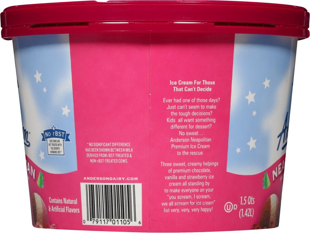 slide 3 of 5, Anderson Dairy Prem Neapolitan, 48 oz