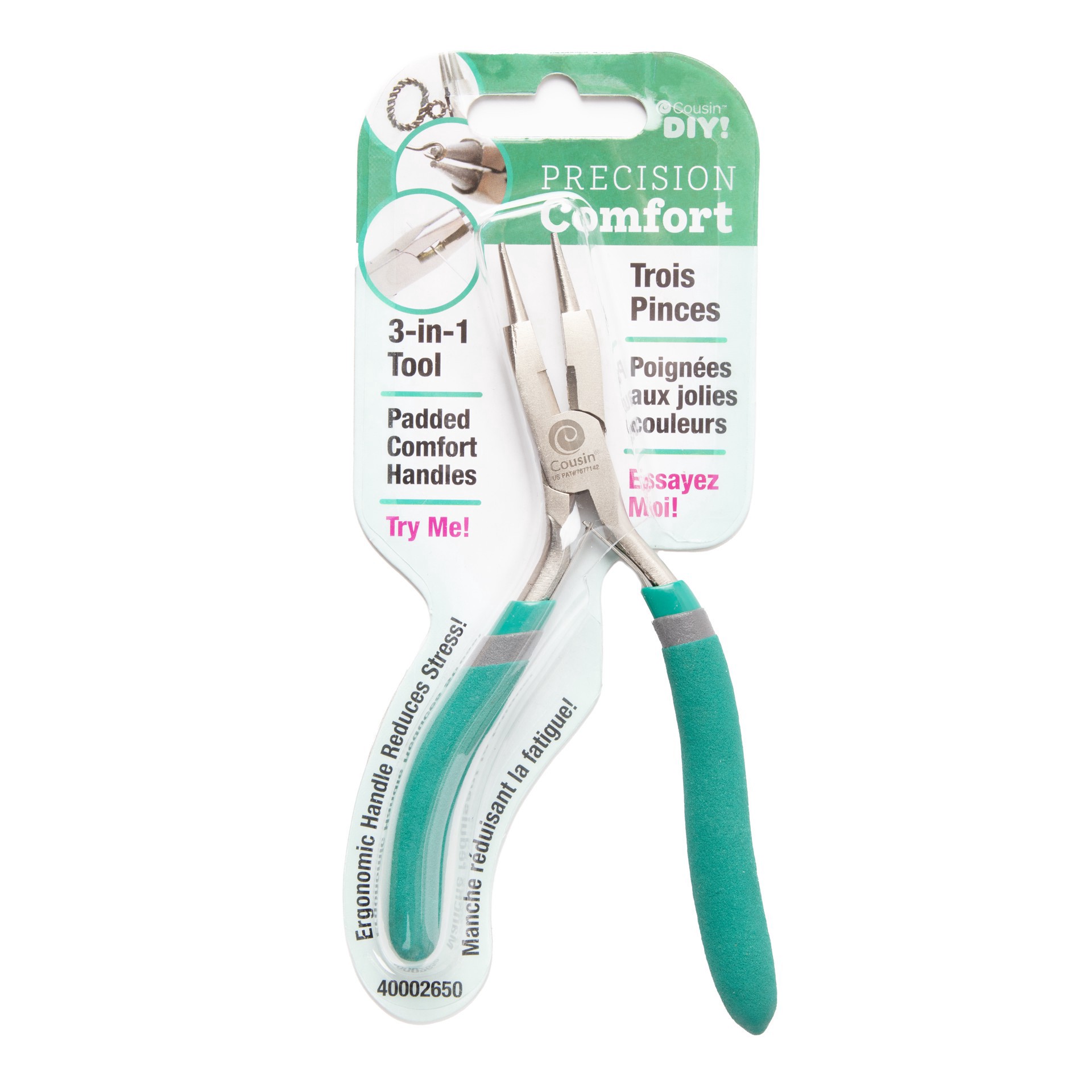 slide 3 of 7, Cousin Precision Comfort 5" 3-In-1 Tool, 5.12 in x 3.25 in x 0.47 in