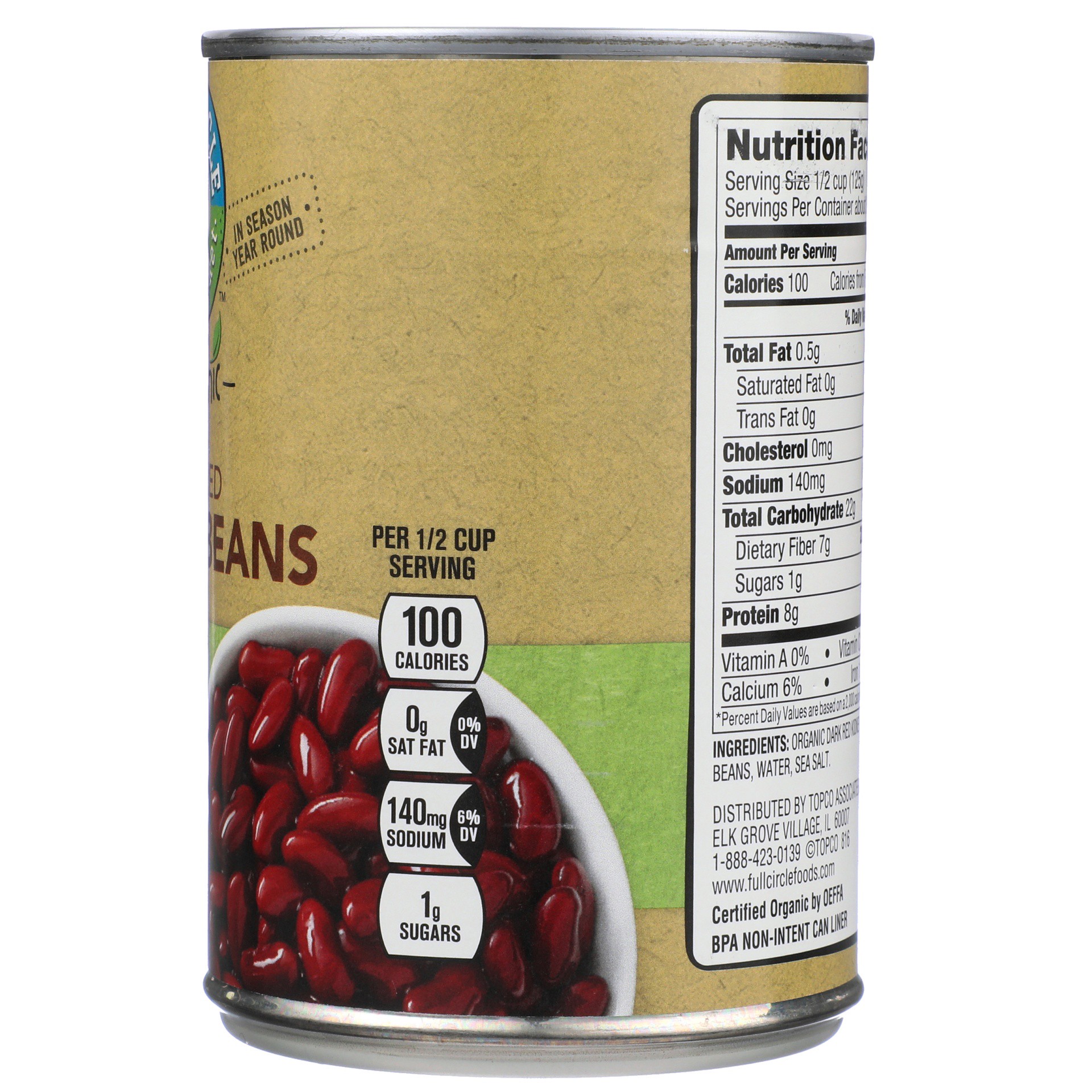 slide 2 of 6, Full Circle Market Organic Dark Red Kidney Beans, 15 oz