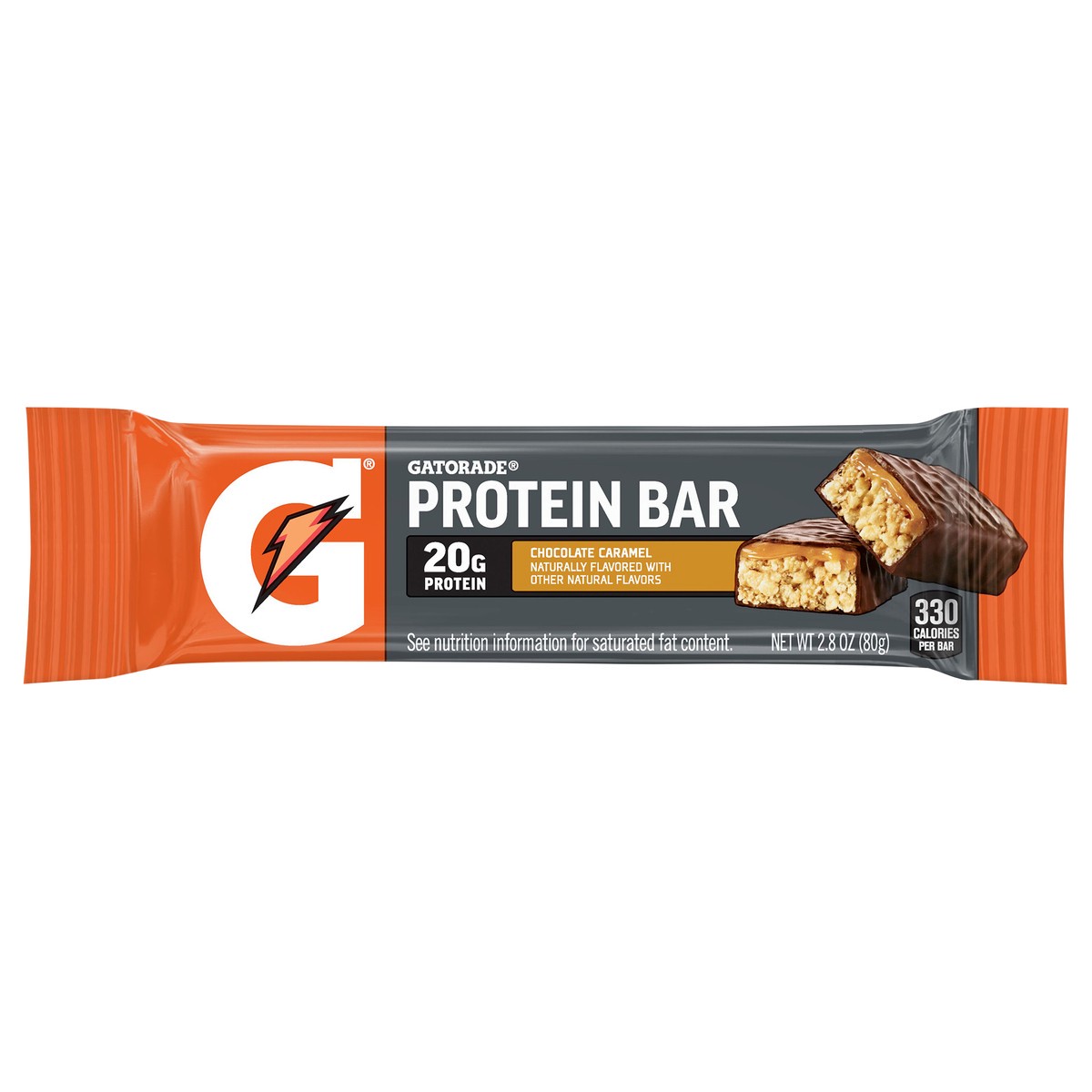 slide 6 of 6, Gatorade Protein Bar Chocolate Caramel 2.8 Oz, 2.8 oz