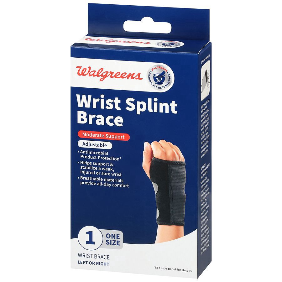 slide 3 of 3, Walgreens Reversible Adjustable Splint Wrist Brace, 1 ct