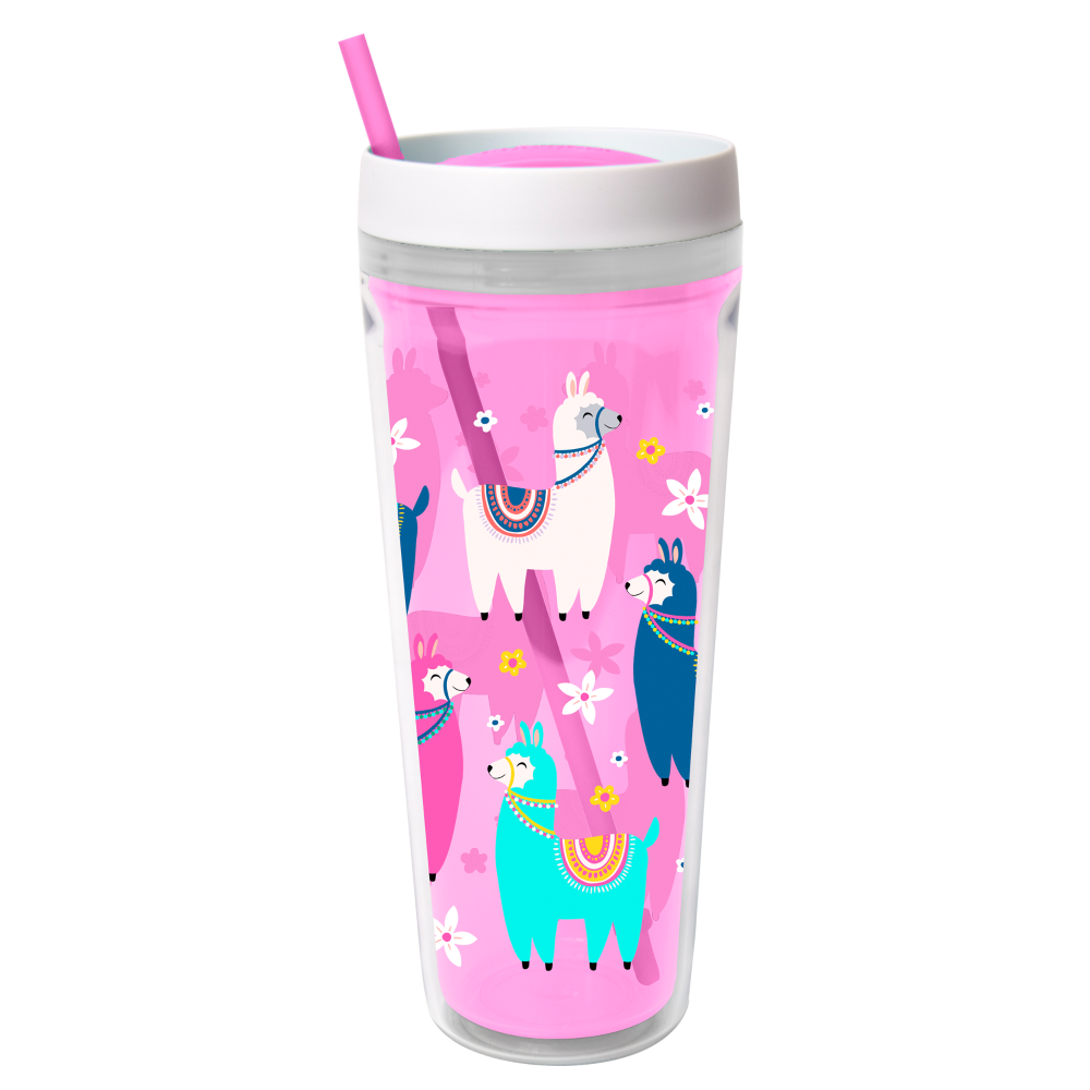 slide 1 of 1, Cool Gear Printed Callisto Chiller Llamas Thermal Beverageware, 32 oz