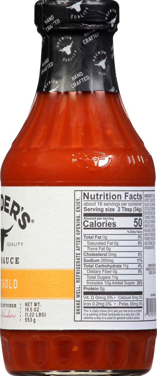 slide 3 of 12, Kinder's Cali Gold BBQ Sauce 19.5 oz, 19.5 oz