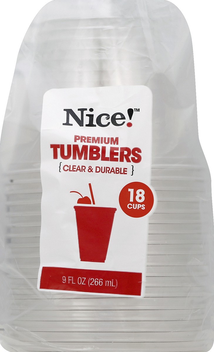 slide 2 of 2, Nice! Premium Tumblers 9 oz, 18 ct