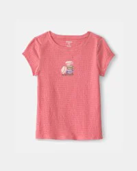Oshkosh Girls Macaron Ruched Top - Coral