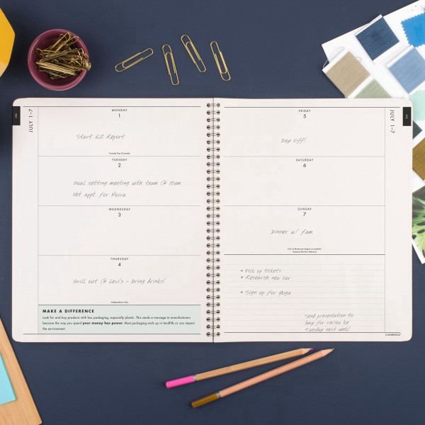 slide 5 of 10, 2024-2025 Cambridge Greenpath Weekly/Monthly Academic Planner, 8-1/2"" X 11"", Floral, July 2024 To June 2025, Gp46-905A, 1 ct