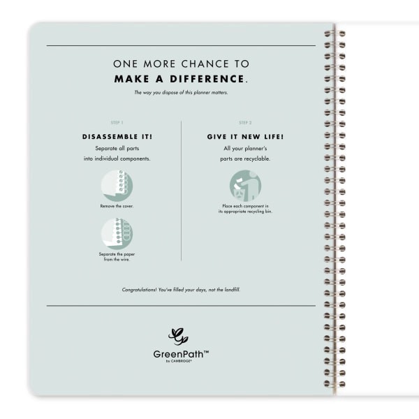 slide 4 of 10, 2024-2025 Cambridge Greenpath Weekly/Monthly Academic Planner, 8-1/2"" X 11"", Floral, July 2024 To June 2025, Gp46-905A, 1 ct