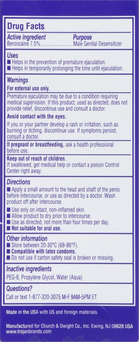 slide 2 of 9, Trojan Extended Pleasure Delay Spray for Men, 2.0 fl oz., 2 oz