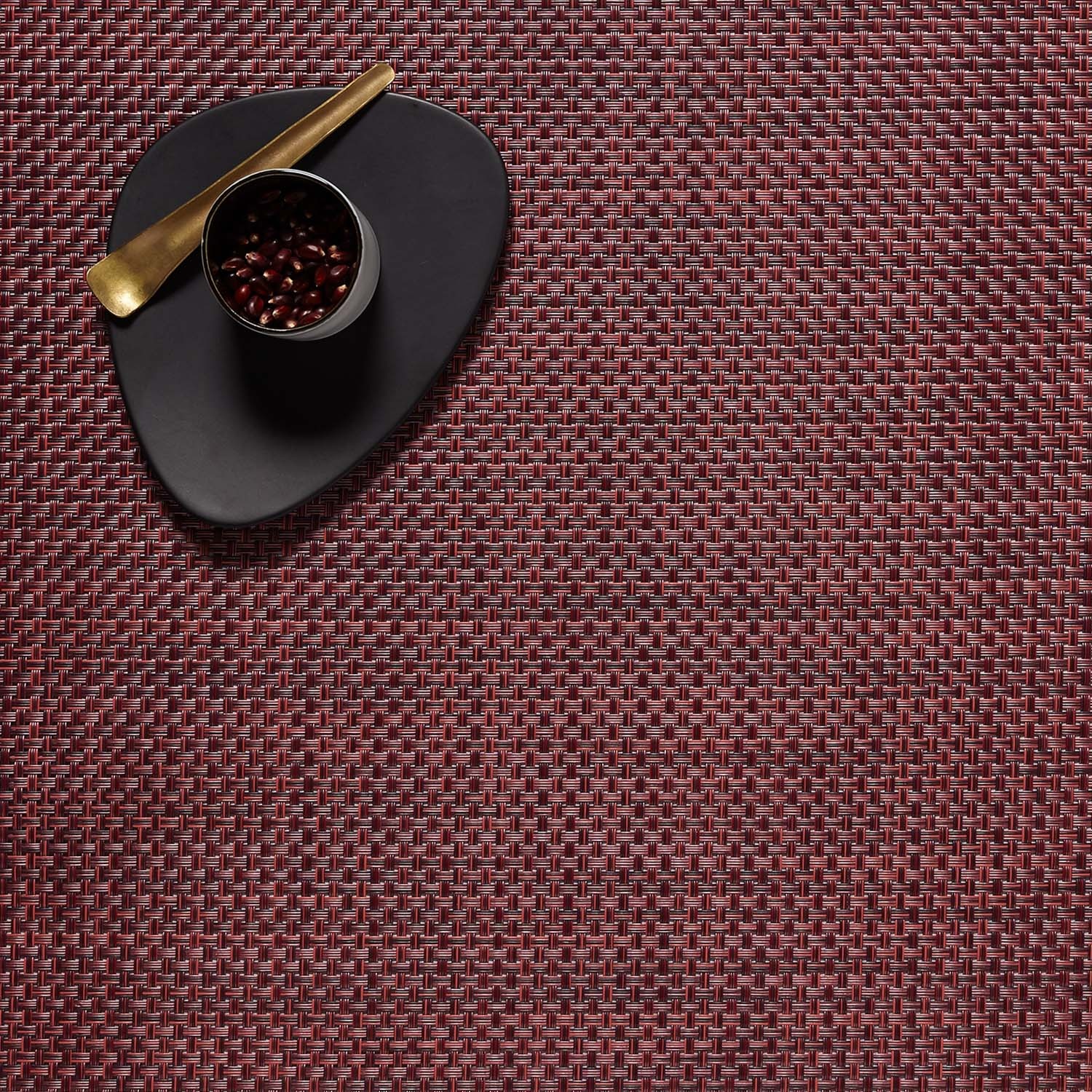 slide 1 of 1, Chilewich Basketweave Plum Placemat, 19 in x 14 in