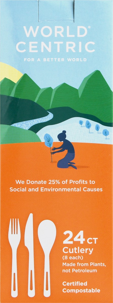 slide 10 of 10, World Centric Cutlery 24 ea, 24 ct