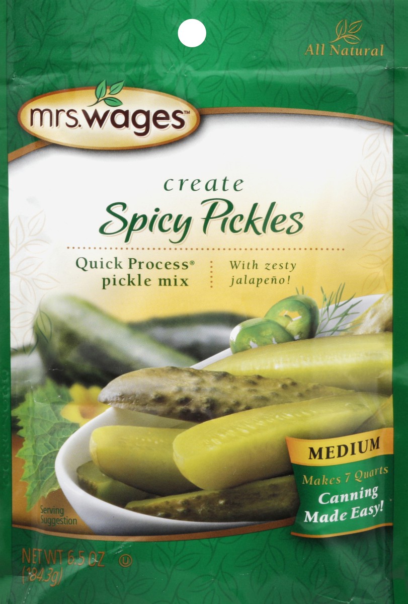 slide 2 of 2, Mrs. Wage'S Medium Spicy Pickle, 6.5 oz