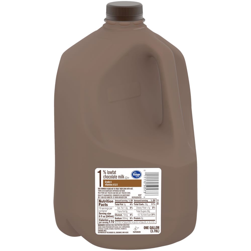 slide 3 of 4, Kroger 1% Low Fat Chocolate Milk, 1 gal