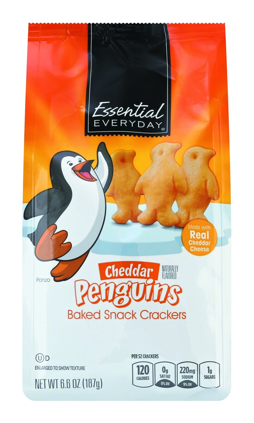 slide 1 of 1, Essential Everyday Cheddar Crackers, Penguin, 6.6 oz