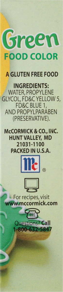 slide 8 of 9, McCormick Green Food Color, 1.0 fl oz, 1 fl oz