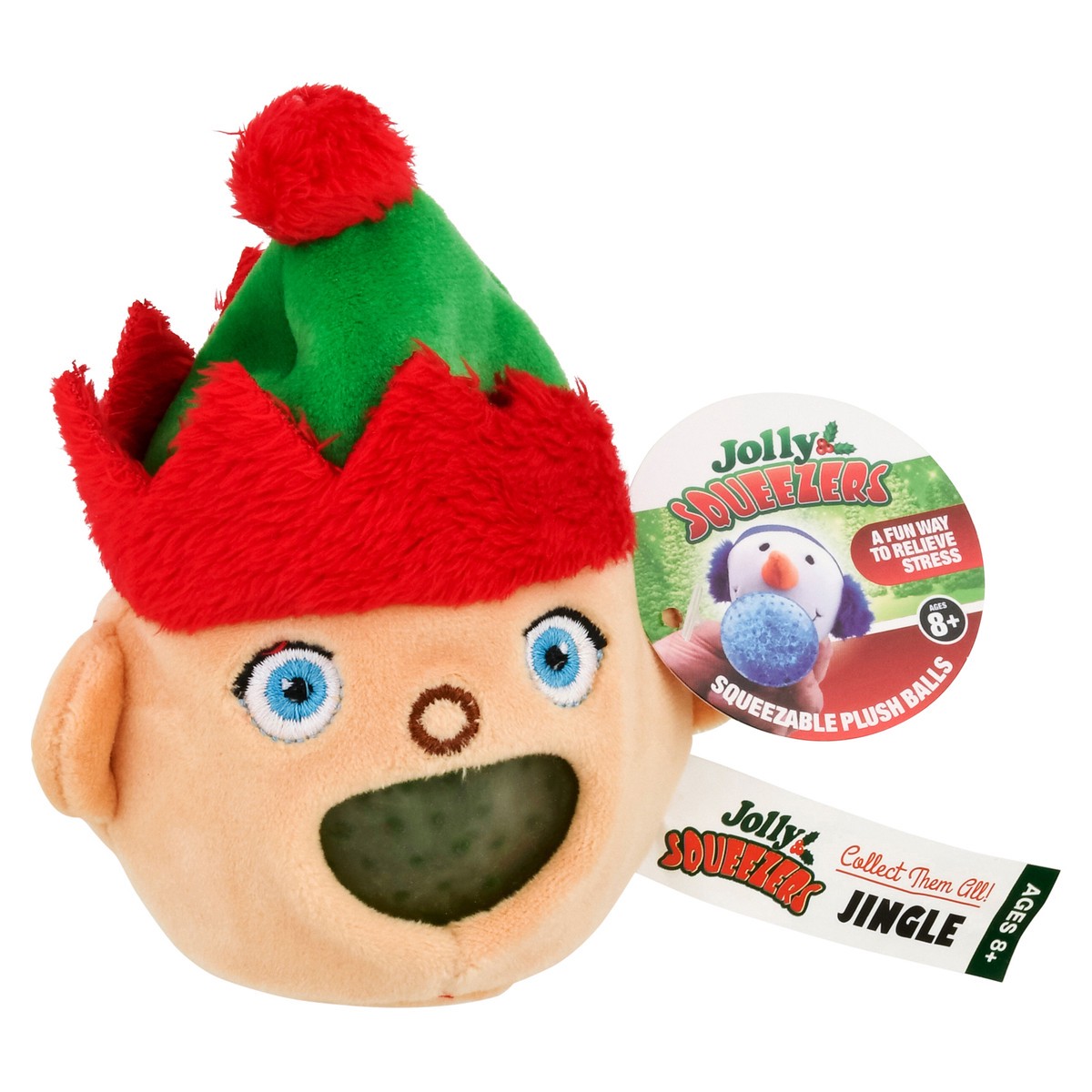 slide 2 of 12, Shawshank LEDz Christmas Squeezables Flash Plush Ball 1 Each, 1 ct