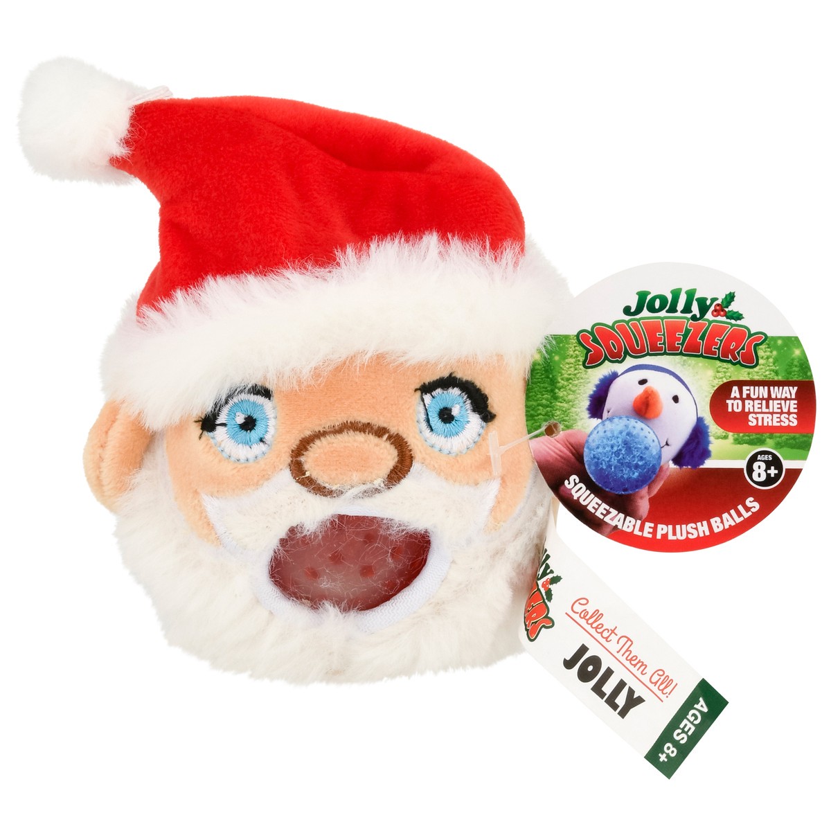 slide 1 of 12, Shawshank LEDz Christmas Squeezables Flash Plush Ball 1 Each, 1 ct