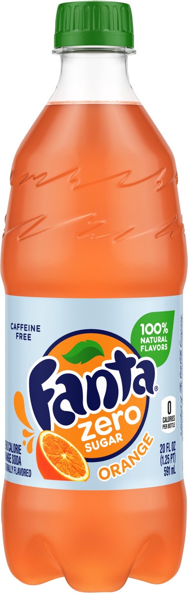 slide 3 of 7, Fanta Orange Zero Sugar Bottle, 20 fl oz, 20 fl oz